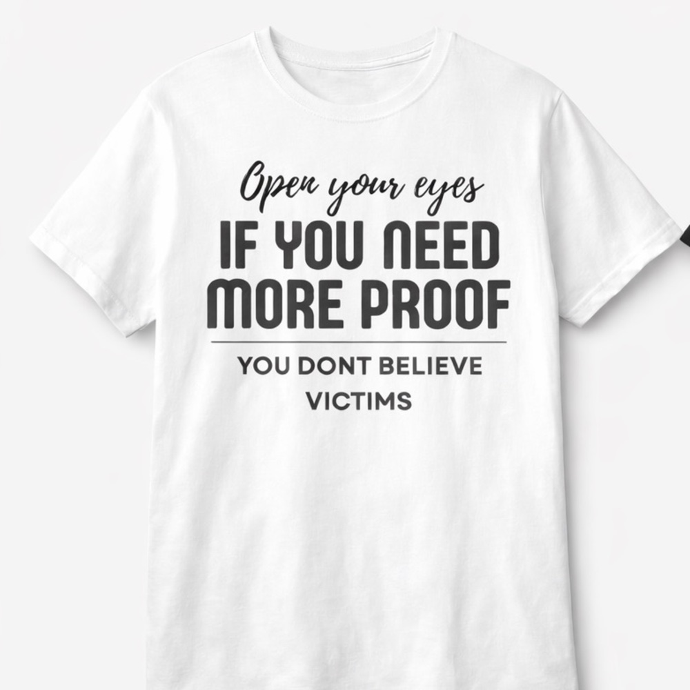✨ Statement Graphic T-Shirt | “Open Your Eyes” | Believe Victims Tee | Unisex ✨